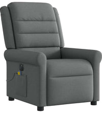 Massagesessel Elektrisch Dunkelgrau Stoff