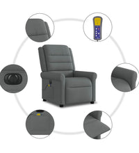 Massagesessel Elektrisch Dunkelgrau Stoff