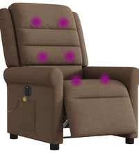 Massagesessel Elektrisch Braun Stoff