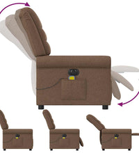 Massagesessel Elektrisch Braun Stoff