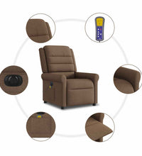 Massagesessel Elektrisch Braun Stoff