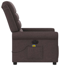 Massagesessel Elektrisch Dunkelbraun Stoff