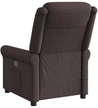 Massagesessel Elektrisch Dunkelbraun Stoff