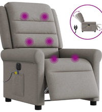 Massagesessel Elektrisch Taupe Stoff