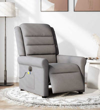 Massagesessel Elektrisch Taupe Stoff