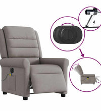Massagesessel Elektrisch Taupe Stoff