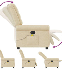 Massagesessel Elektrisch Creme Stoff