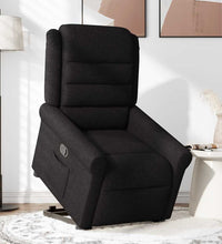 Relaxsessel mit Aufstehhilfe Schwarz Stoff