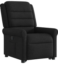 Relaxsessel mit Aufstehhilfe Schwarz Stoff