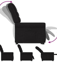 Relaxsessel mit Aufstehhilfe Schwarz Stoff
