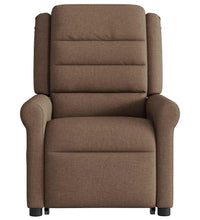 Massagesessel mit Aufstehhilfe Braun Stoff