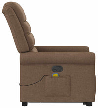 Massagesessel mit Aufstehhilfe Braun Stoff