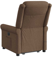 Massagesessel mit Aufstehhilfe Braun Stoff