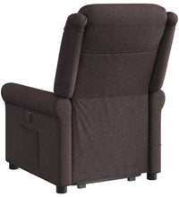 Massagesessel mit Aufstehhilfe Dunkelbraun Stoff