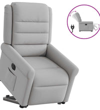 Relaxsessel mit Aufstehhilfe Elektrisch Wolkengrau Stoff
