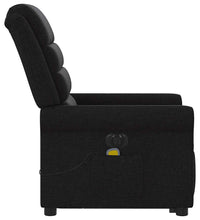 Elektrischer Massagesessel mit Aufstehhilfe Schwarz Stoff