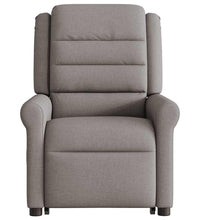 Elektrischer Massagesessel mit Aufstehhilfe Taupe Stoff