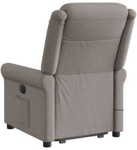 Elektrischer Massagesessel mit Aufstehhilfe Taupe Stoff