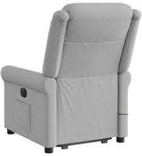 Massagesessel mit Aufstehhilfe Elektrisch Wolkengrau Stoff