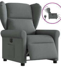 Relaxsessel Elektrisch Dunkelgrau Stoff