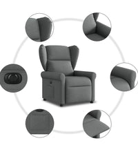 Relaxsessel Elektrisch Dunkelgrau Stoff