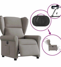 Relaxsessel Elektrisch Taupe Stoff