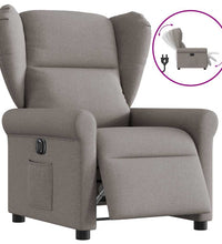 Relaxsessel Elektrisch Taupe Stoff