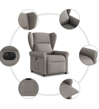 Relaxsessel Elektrisch Taupe Stoff
