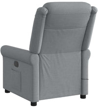 Massagesessel Elektrisch Hellgrau Stoff