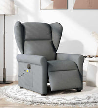 Massagesessel Elektrisch Dunkelgrau Stoff