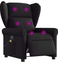 Massagesessel Elektrisch Schwarz Stoff