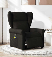 Massagesessel Elektrisch Schwarz Stoff