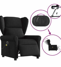Massagesessel Elektrisch Schwarz Stoff