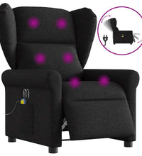 Massagesessel Elektrisch Schwarz Stoff