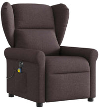Massagesessel Elektrisch Dunkelbraun Stoff