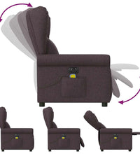 Massagesessel Elektrisch Dunkelbraun Stoff