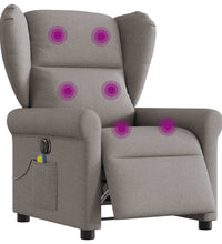Massagesessel Elektrisch Taupe Stoff