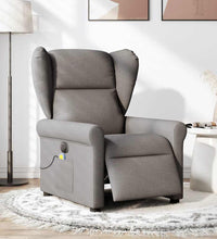 Massagesessel Elektrisch Taupe Stoff
