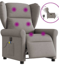 Massagesessel Elektrisch Taupe Stoff