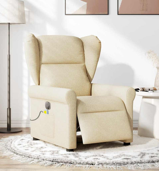Massagesessel Elektrisch Creme Stoff