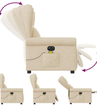 Massagesessel Elektrisch Creme Stoff
