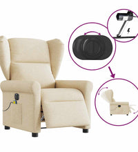 Massagesessel Elektrisch Creme Stoff