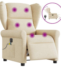 Massagesessel Elektrisch Creme Stoff