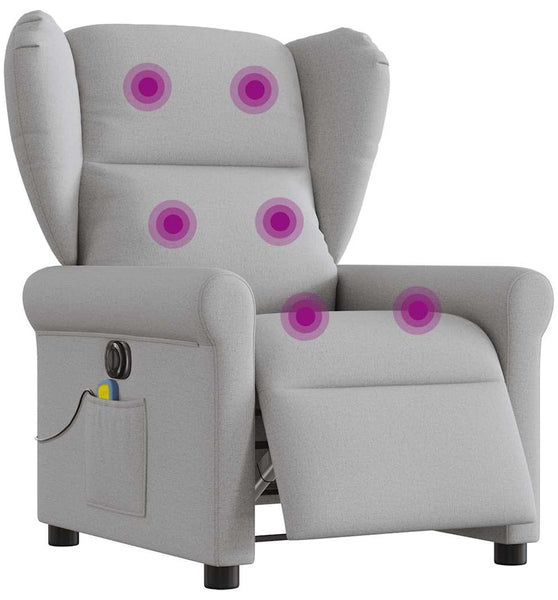 Massagesessel Elektrisch Wolkengrau Stoff