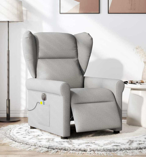 Massagesessel Elektrisch Wolkengrau Stoff