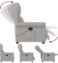 Massagesessel Elektrisch Wolkengrau Stoff