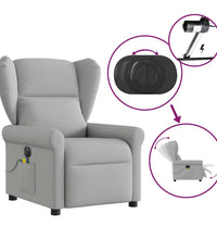 Massagesessel Elektrisch Wolkengrau Stoff