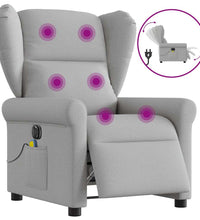 Massagesessel Elektrisch Wolkengrau Stoff