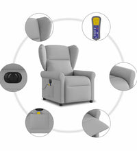 Massagesessel Elektrisch Wolkengrau Stoff