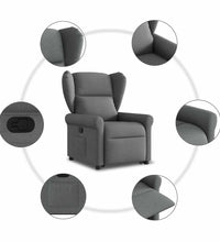 Relaxsessel mit Aufstehhilfe Dunkelgrau Stoff
